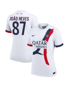 Paris Saint-Germain Joao Neves #87 Zenski Gostujuci Dres 2024-25 Kratak Rukavima